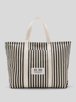 The Organic Canvas Weekender | Black / Bone