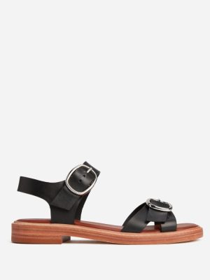 The Twin Buckle Sandal | Black
