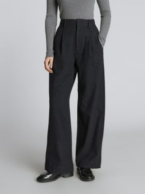 The ReWool® Way-High Drape Pant | Heathered Charcoal
