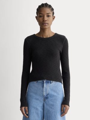 The Cozy Rib Long-Sleeve Tee | Black