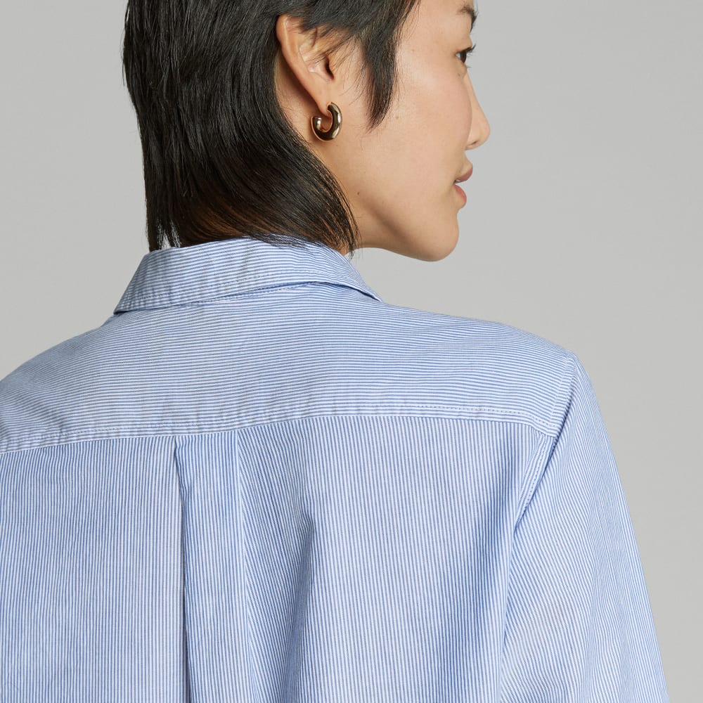 The Must-Have Shirt in Silky Cotton | Lapis Blue / White - Image 5