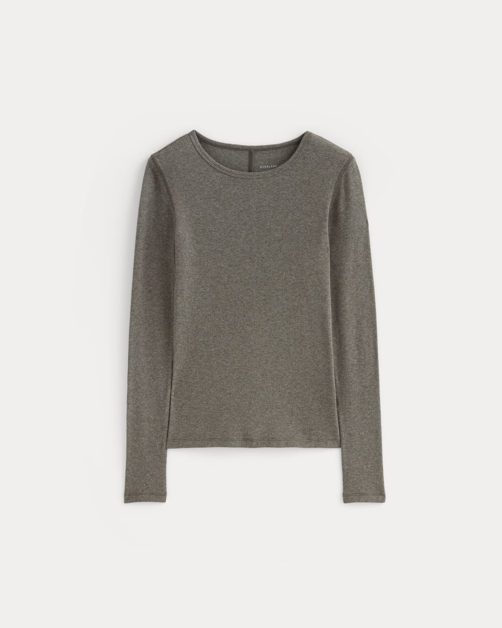 The Luxe Rib Long-Sleeve Crew | Washed Heathered Fatigue - Image 2