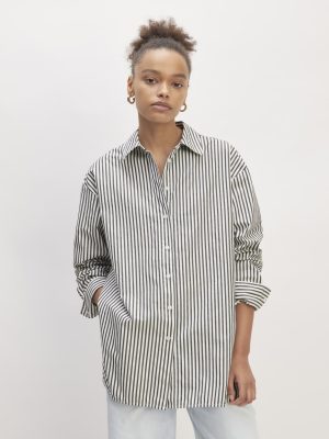 The Supima? Cotton Boyfriend Shirt | Optic White / Black