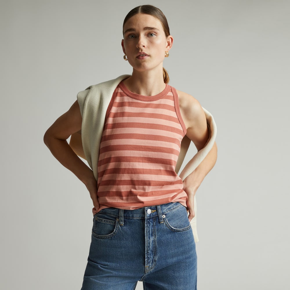 The Tank in Essential Cotton | Redwood Stripe