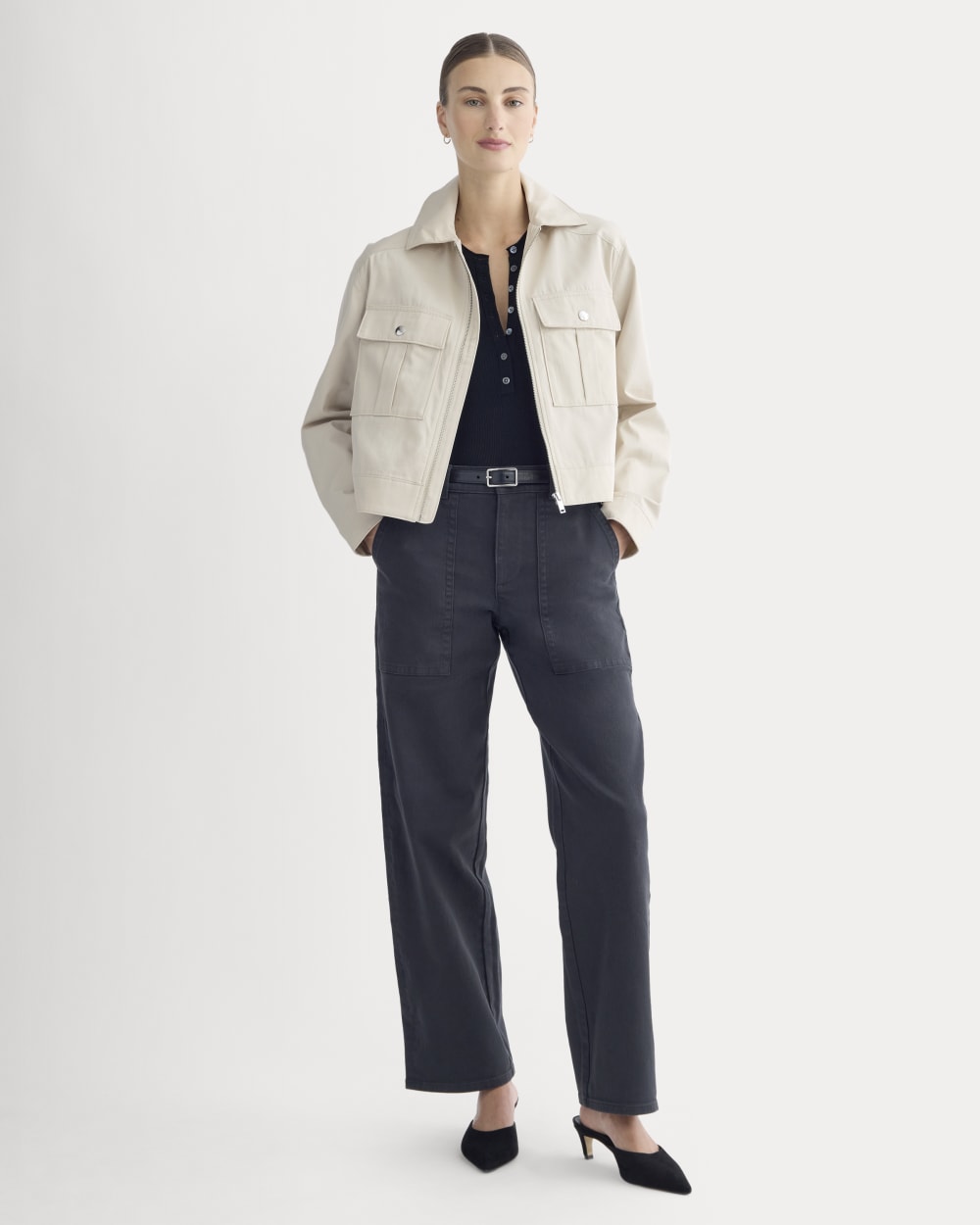The Cropped Utility Jacket | Peyote - Image 3