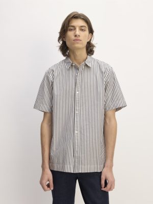 The Supima? Short-Sleeve Poplin Shirt | Optic White / Black