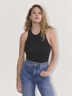 The Luxe Rib Racerback Tank | Black