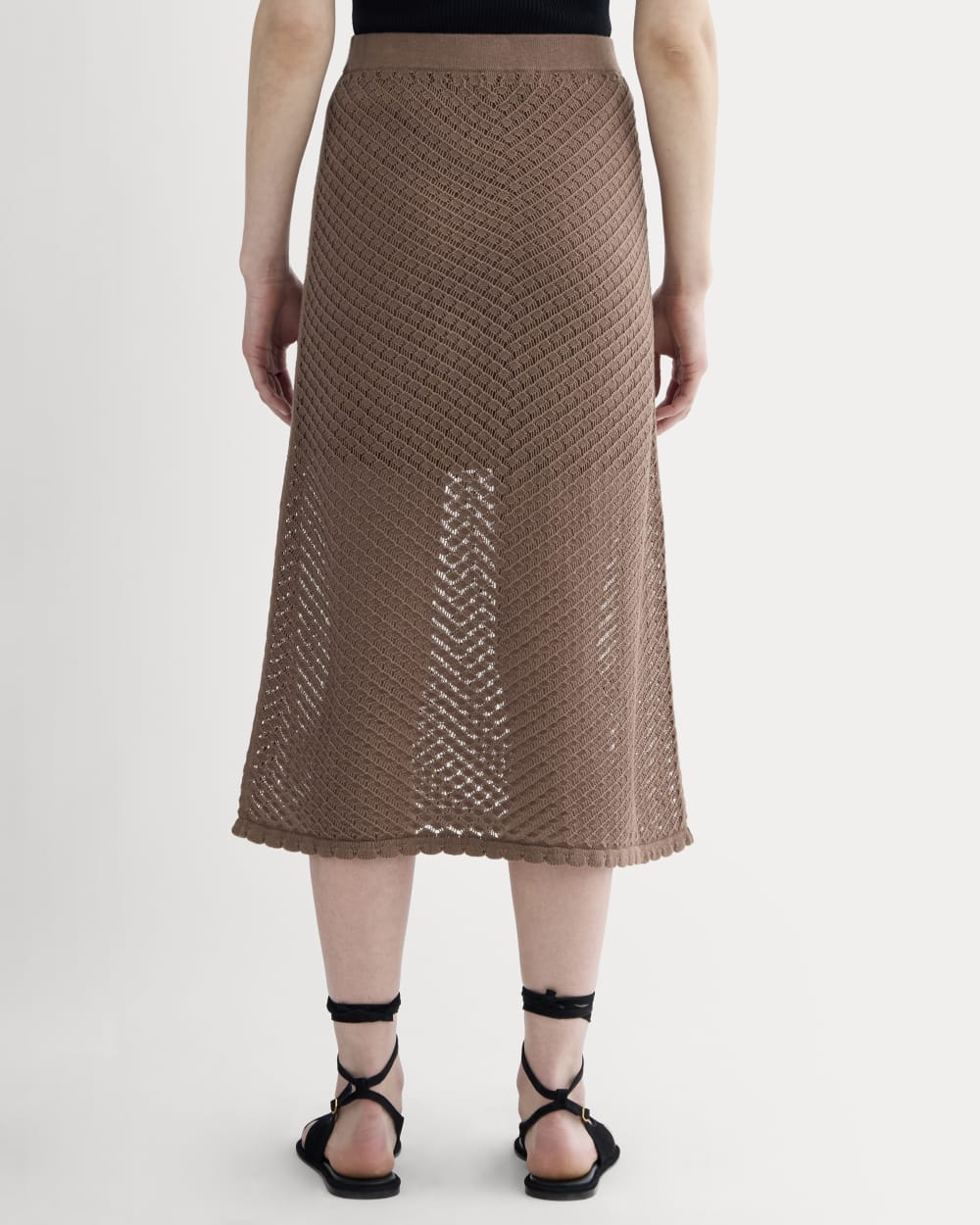 The Lace Knit Skirt | Mocha - Image 5