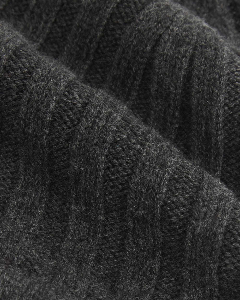 Chunky Ribbed Beanie | Heathered Soot - Image 4