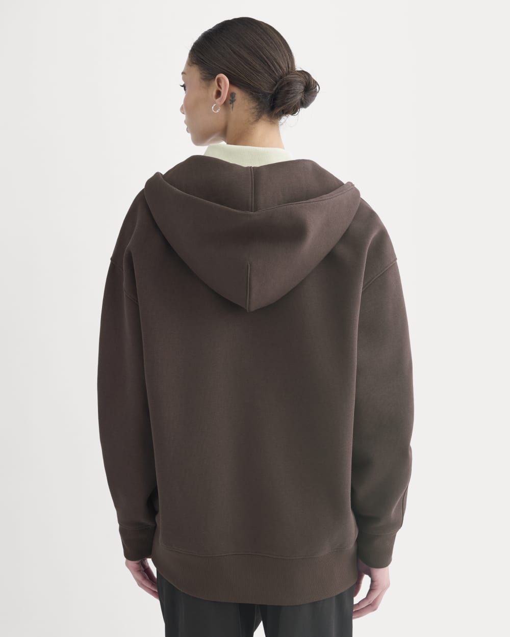 Luxe Fleece Oversized Full-Zip Hoodie | Dark Chocolate - Image 5