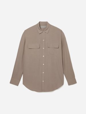 The Washable Silk Relaxed Shirt  | Burnt Sugar