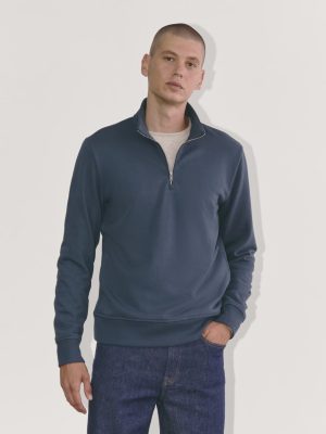 The Off-Duty Terry Quarter-Zip | Midnight Navy