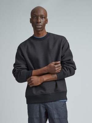 The ReTrack Crewneck Sweatshirt | Black