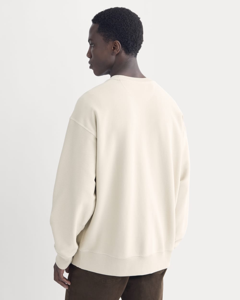Twill Terry Jacquard Crew Sweatshirt | Peyote - Image 5