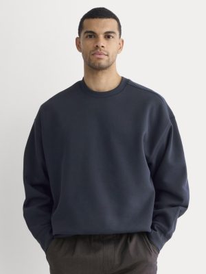 Luxe Fleece Crew Pullover | Navy