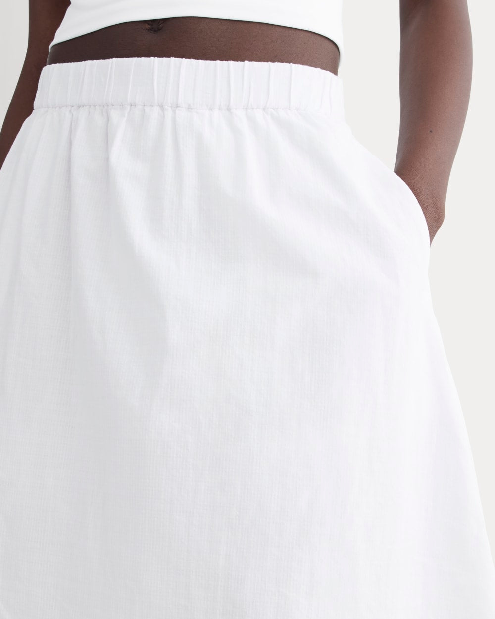 The Gauze Tiered Skirt | White - Image 4