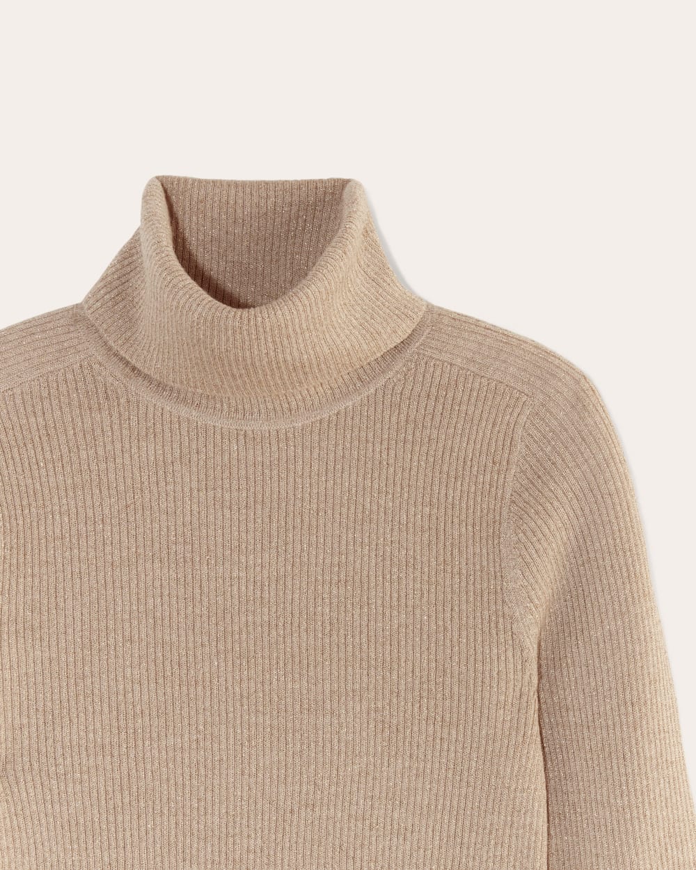 The Turtleneck in Lurex Merino | Gold - Image 6