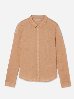 The Button Smock Top | Hazelnut