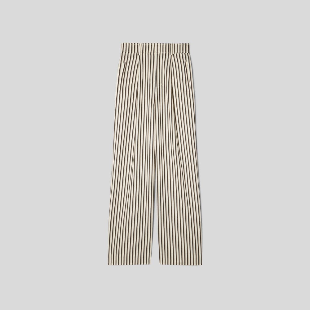 The Draper Pleated Pant in Buttersmooth | Ombre Stripe | 32 Inseam - Image 2