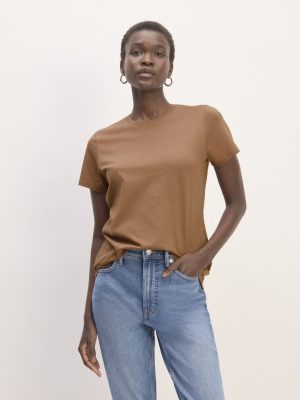 The Slim Crew in Essential Cotton | Carob Brown