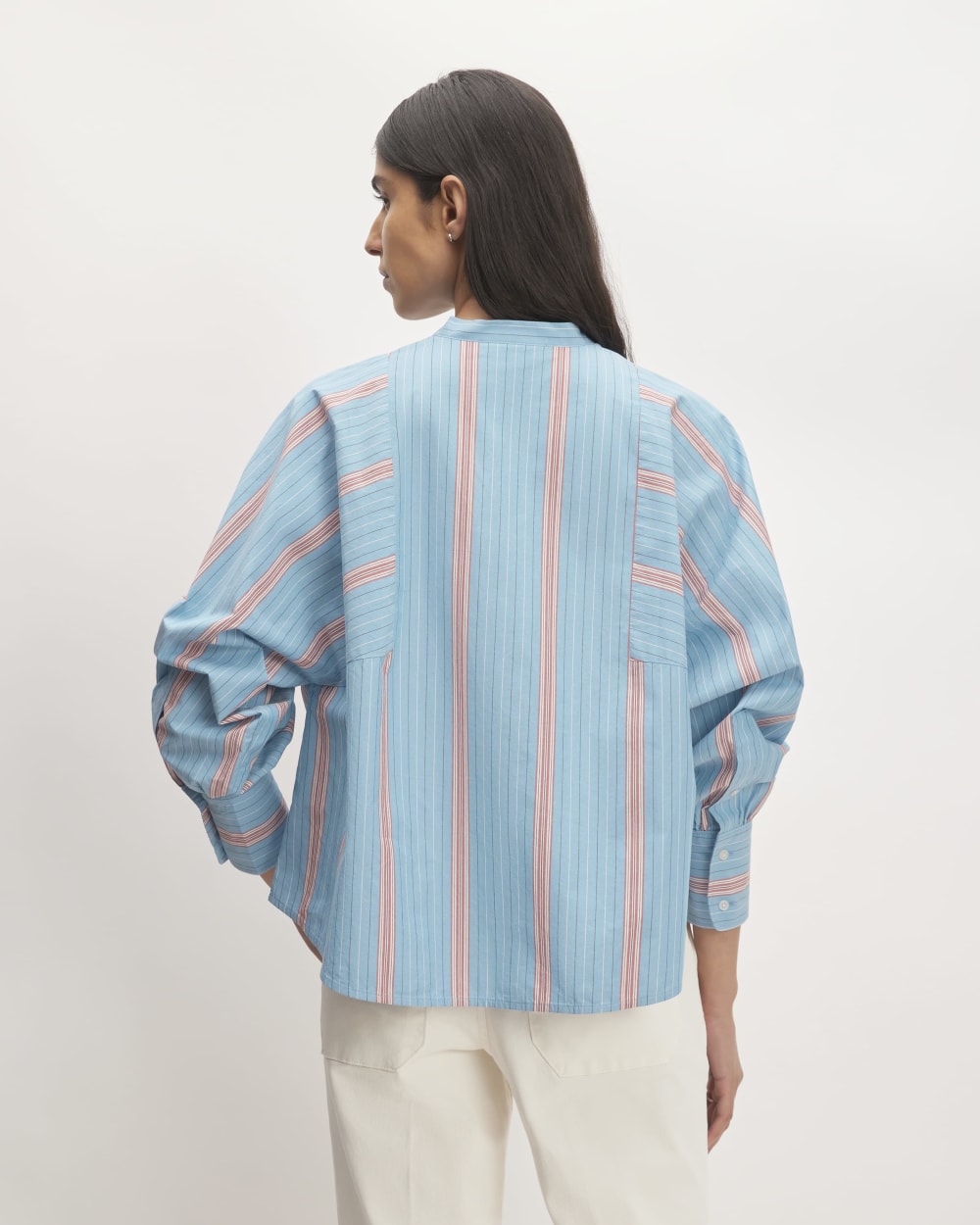 The Oversized Raglan Shirt | Parisian Blue / Black / Rusted Red / Bone - Image 6