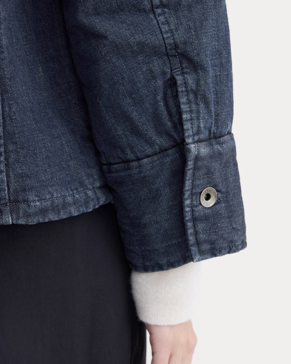 Denim Quilted Barrel Jacket | Midnight - Image 4