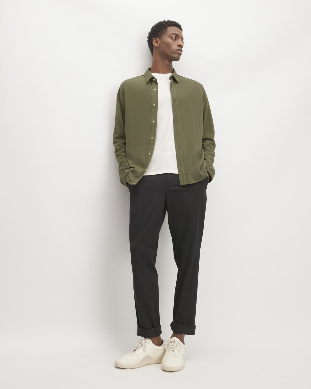 The Long-Sleeve Pique Shirt | Kalamata - Image 3