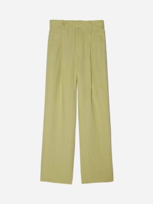 The Linen Way-High® Drape Pant  | Leek