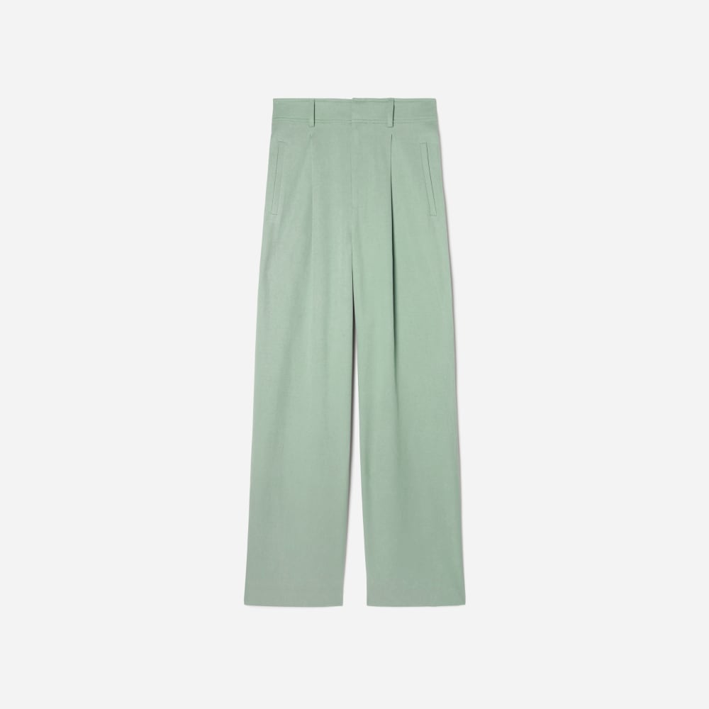 The Draper Pleated Pant in Buttersmooth | Lily Pad | 30 Inseam - Image 2