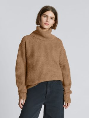 The Alpaca Oversized Turtleneck | Cappuccino