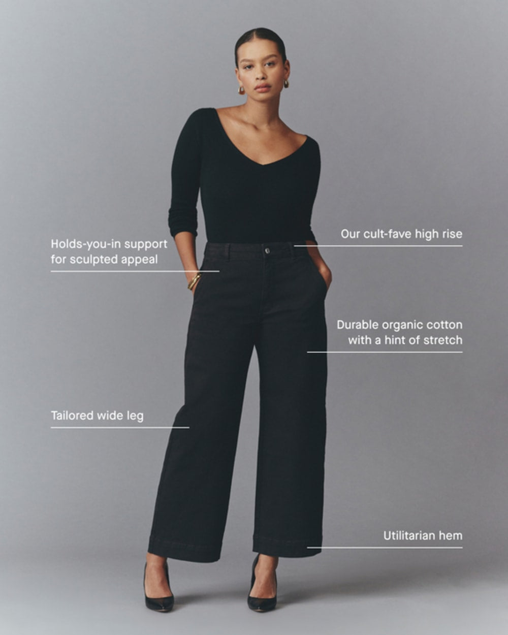 The Utility Wide-Leg Pant | Bone - Image 4