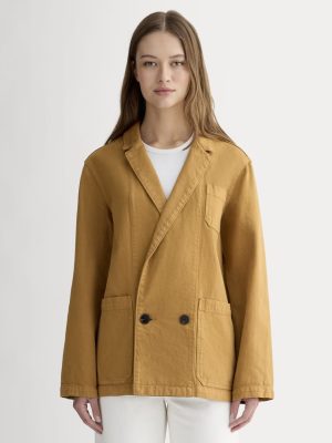 The Denim Chore Blazer | Garment-Dyed Neutral