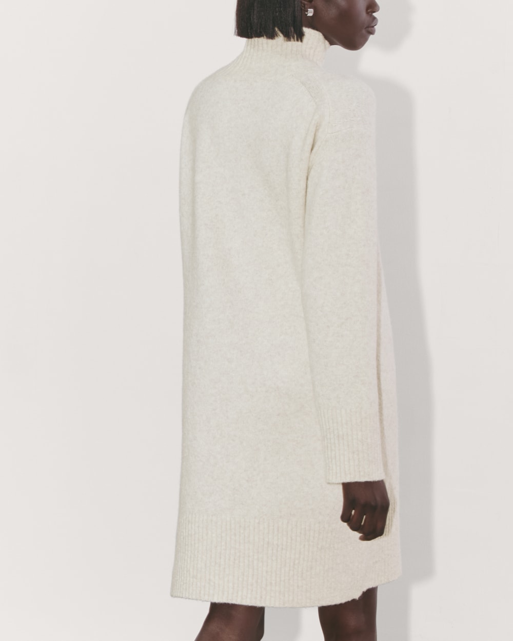 The Sweater Dress in Plush Cotton | Heathered Oat - Image 6