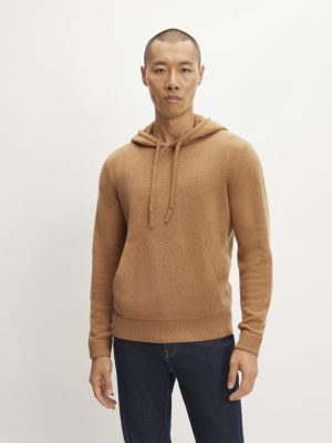 The Felted Merino Hoodie | Deep Camel