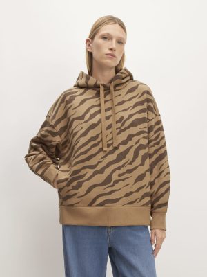 The ReTrack Hoodie | Cocoa Tiger Stripe