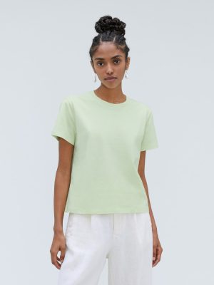The Box-Cut Tee in Essential Cotton | Seafoam Green | No Pocket