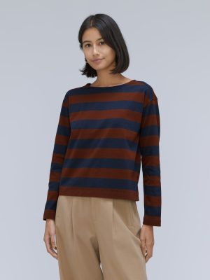 The Mariner Tee | Carob / Navy