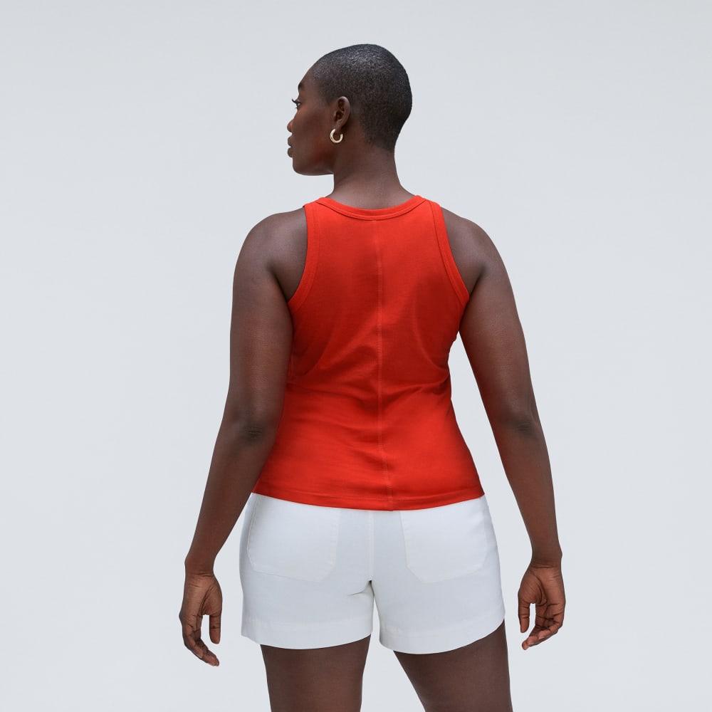 The Tank in Essential Cotton | Red Orange - Image 3