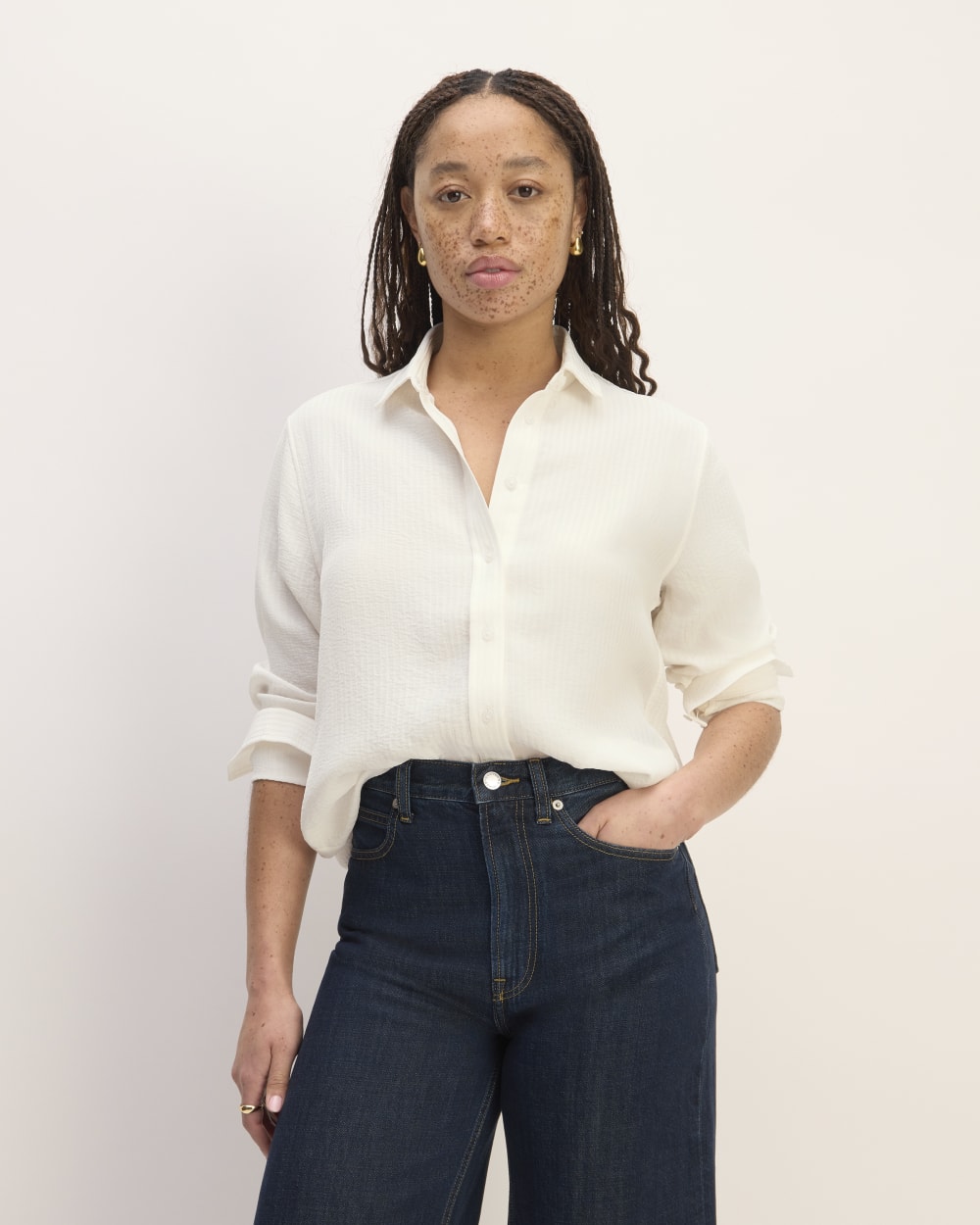 The City Stripe Relaxed Shirt | Bone