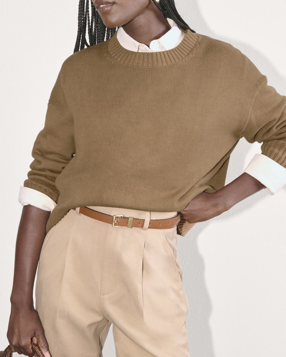 The Boxy Sweater in Everyday Cotton | Toasted Coconut - Image 5