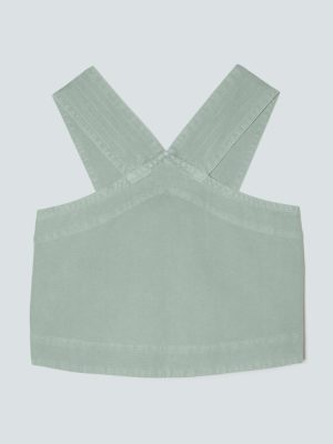 The Cross-Front Apron Top | Sea Glass