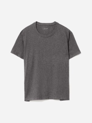 The Organic Cotton Box-Cut Pocket Tee | Charcoal | No Pocket