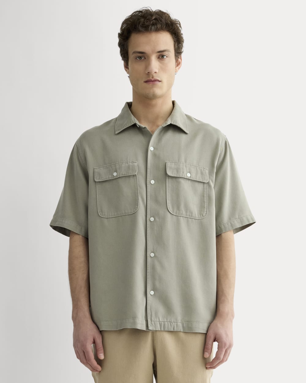 The Relaxed Utility Shirt in Buttersoft | Sage Green
