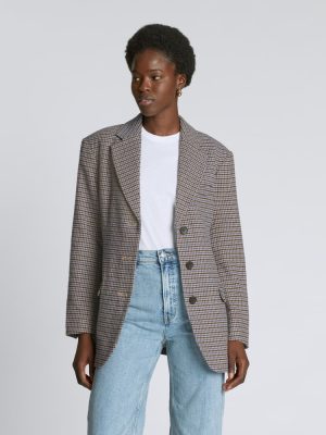 The ReWool? '80s Blazer | Blue / Brown Houndstooth