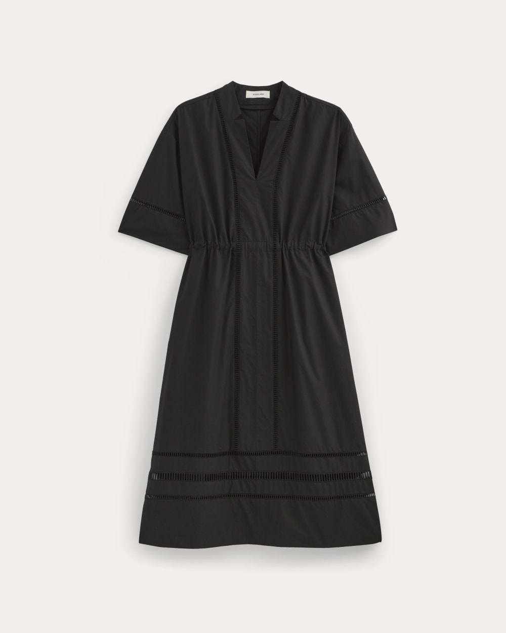 The Lace Trim Caftan Dress | Black - Image 2