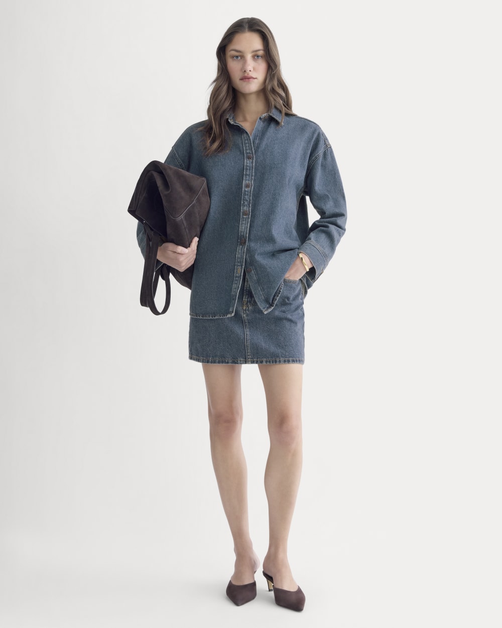 The Oversized Denim Shirt | Tungsten Blue Stone - Image 3