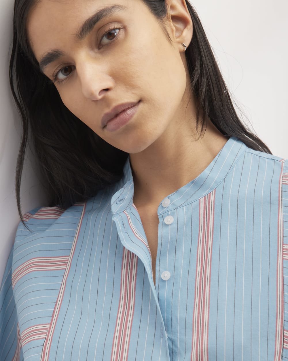 The Oversized Raglan Shirt | Parisian Blue / Black / Rusted Red / Bone - Image 4