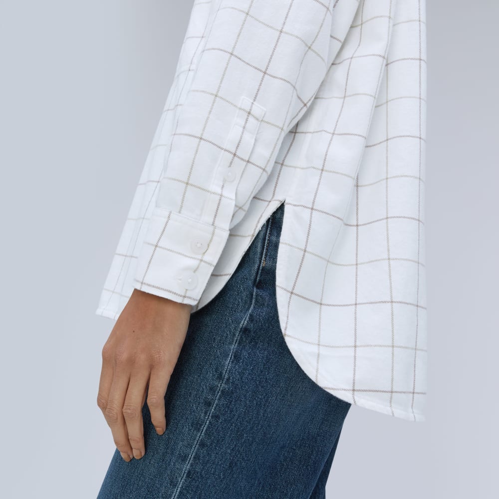 The Classic Cotton Flannel Shirt | Canvas Tan Plaid - Image 5