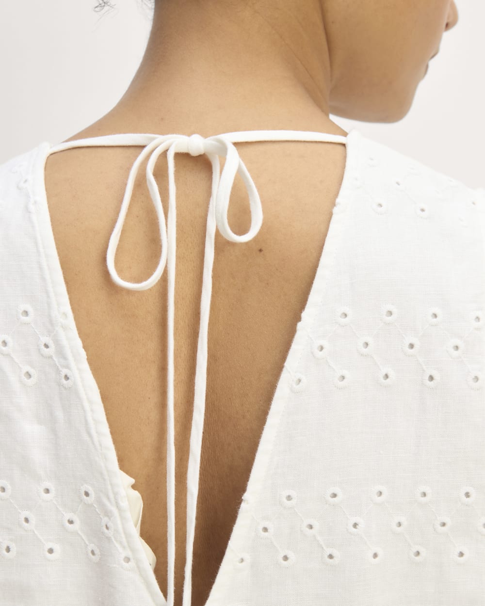 The Linen Eyelet Maxi Dress | White Eyelet - Image 5