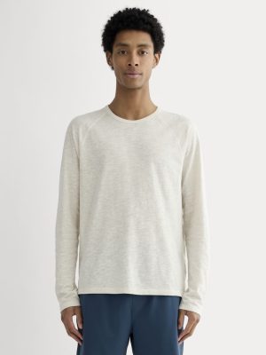 The Rec Long-Sleeve Crew | Heathered Oat